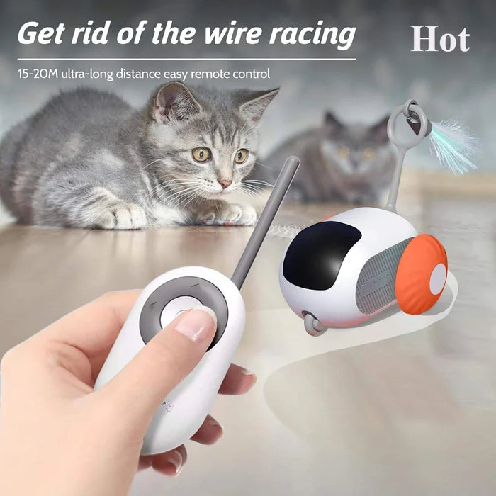 Smart interactive cat toy car