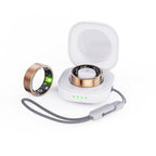 Bague connectée d’activité physique avec boîtier de charge, dorée