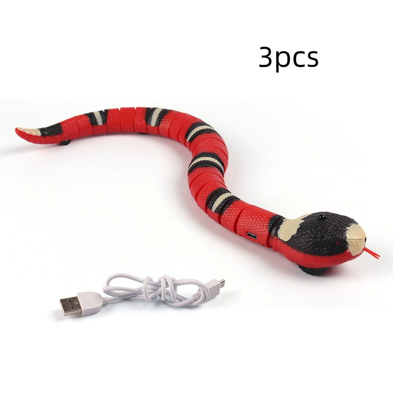 Automatic sensor snake toy for pets