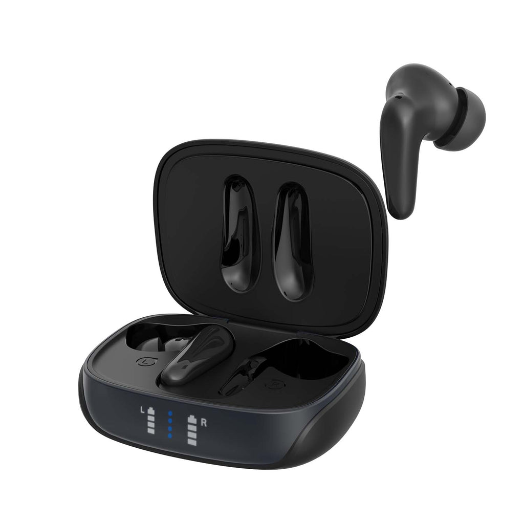 Matte black AIR Focus ANC active noise cancelling earbuds