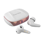 Pearl white and rose gold AIR Focus ANC wireless earbuds