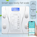 White smart Bluetooth body fat scale