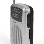 Mini-radio portable de poche multibande, argentée