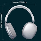 White wireless Bluetooth over-ear headphones