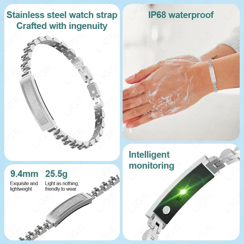 Silver screenless smartwatch