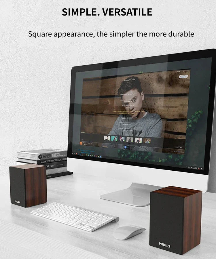 Enceinte Bluetooth au fini bois, marron