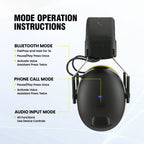 Yellow rechargeable noise-reducing earmuffs