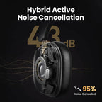 Casque Bluetooth sans fil à arceau, noir