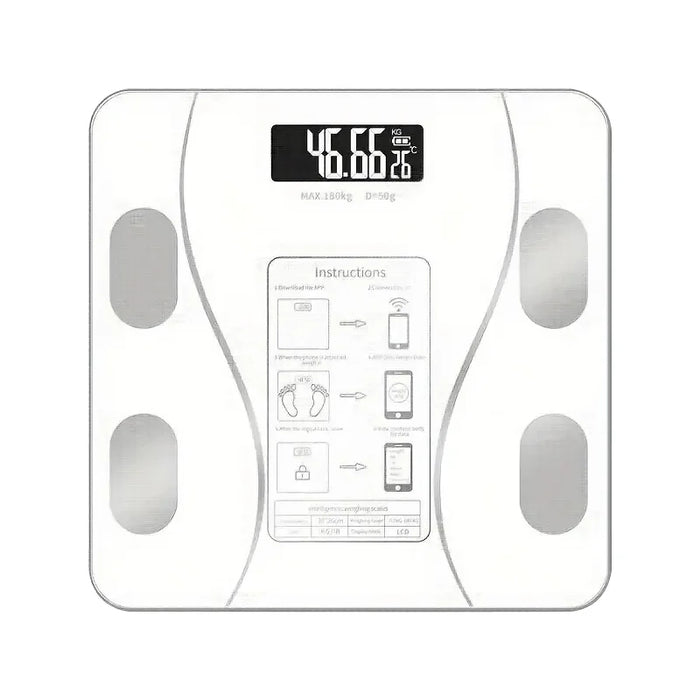 White smart Bluetooth body fat scale