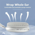 White wireless Bluetooth over-ear headphones