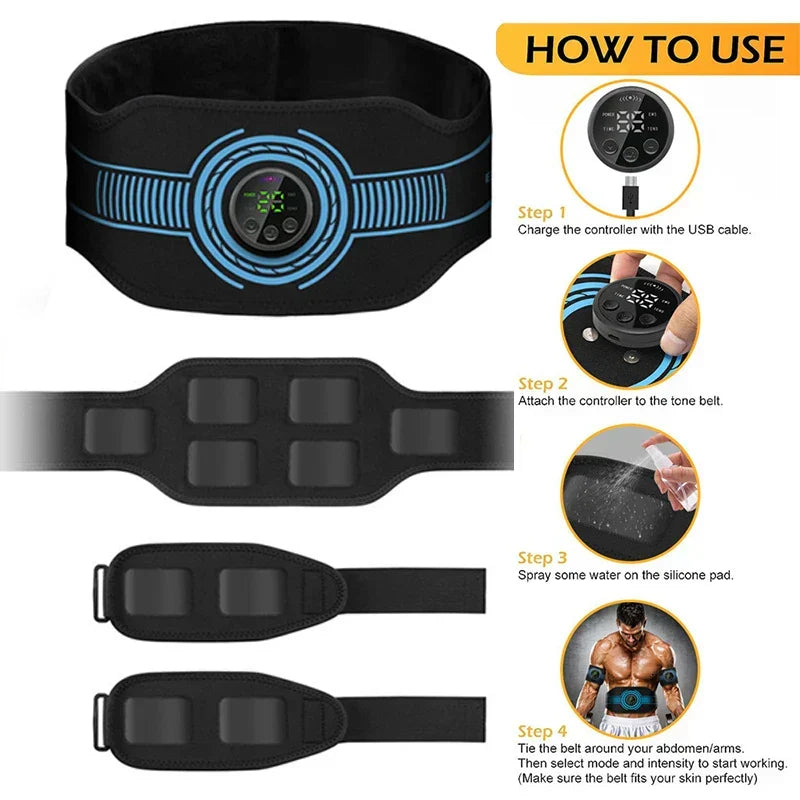 Électrostimulateur musculaire intelligent EMS pour les bras, bleu
