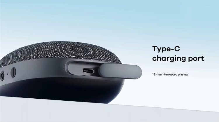 Enceinte Bluetooth portable d’extérieur résistante à l’eau, noire