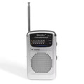 Mini-radio portable de poche multibande, argentée