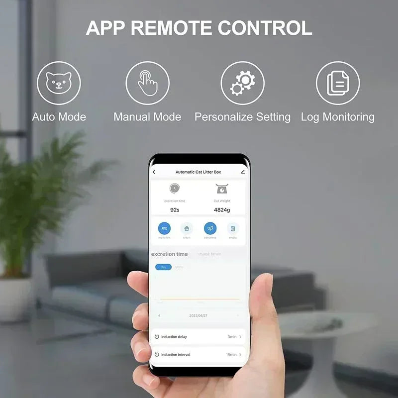 Bac à litière intelligent pour chats