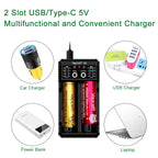 Mini chargeur USB intelligent Vapcell U2 de 2 A