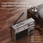 Radio portable multifonction FM/AM/Bluetooth/solaire