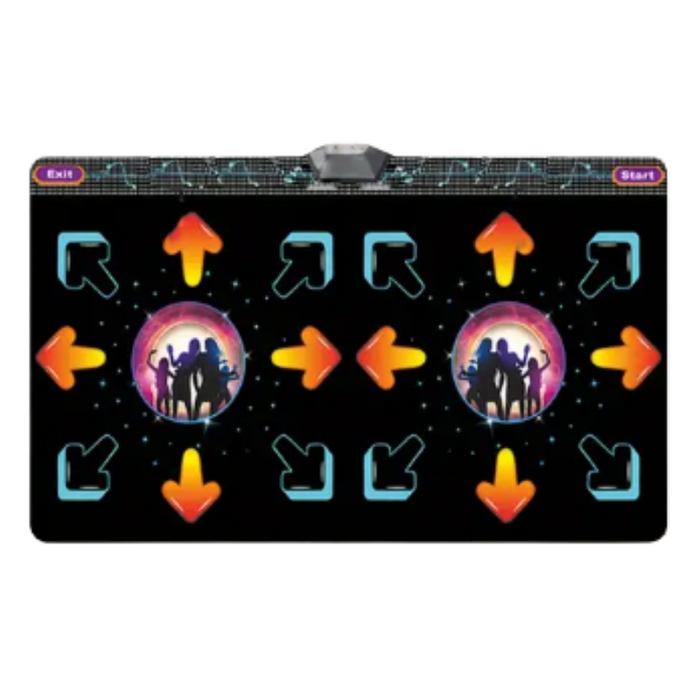 Two-player dance mat with motion sensor